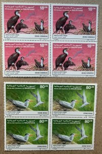 Mauritania 1988 Birds in blocks of 4, MNH. Scott 634-635, CV $24.00