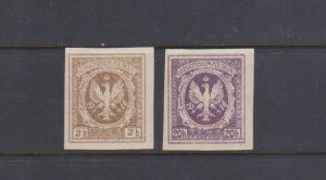 Poland in Austria WW1 1916 - 2,20H Legionistom Polskim imperforated MLHNG