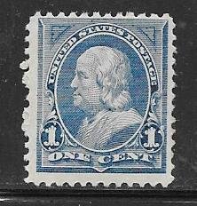 US # 247 1c Franklin, blue. (MNH)  CV $175.00