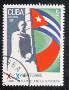 CUBA Sc# 3307 SOCIALIST REVOLUTION 5c 1991 used cto