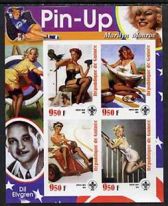 Guinea - Conakry 2003 Pin-up Art of Dil Elvgren featuring...