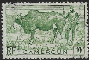 CAMEROUN (FRENCH) SG232 1946 10c MYRTLE-GREEN USED