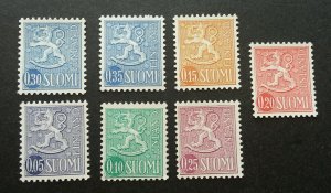 Finland Definitive Series Heraldic Lion II (stamp) MNH *recess effect *rare 