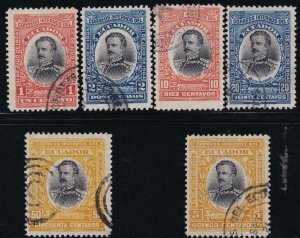 Ecuador 1904 SC 160-165 Used Set 