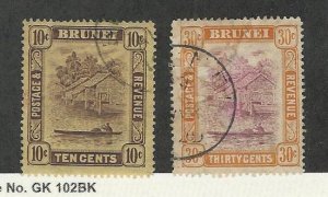 Brunei, Postage Stamp, #54, 56 Used, 1931-37, JFZ