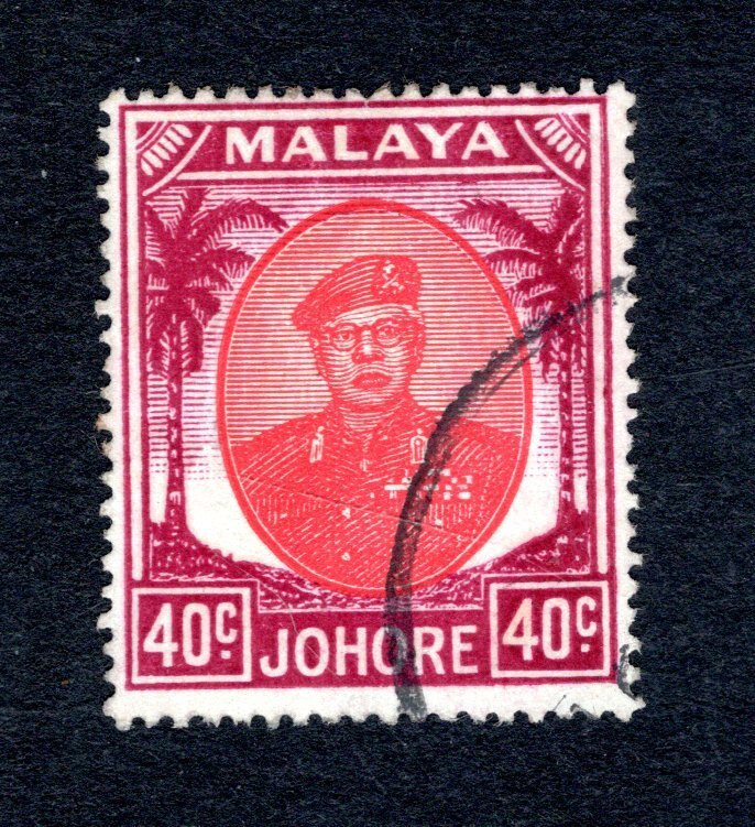 Johore SC #146  F/VF, Used,  CV $18.00 ...... 3180160