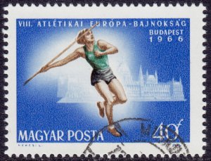 Hungary - 1966 - Scott #1789 - used - Sport Javelin Throw