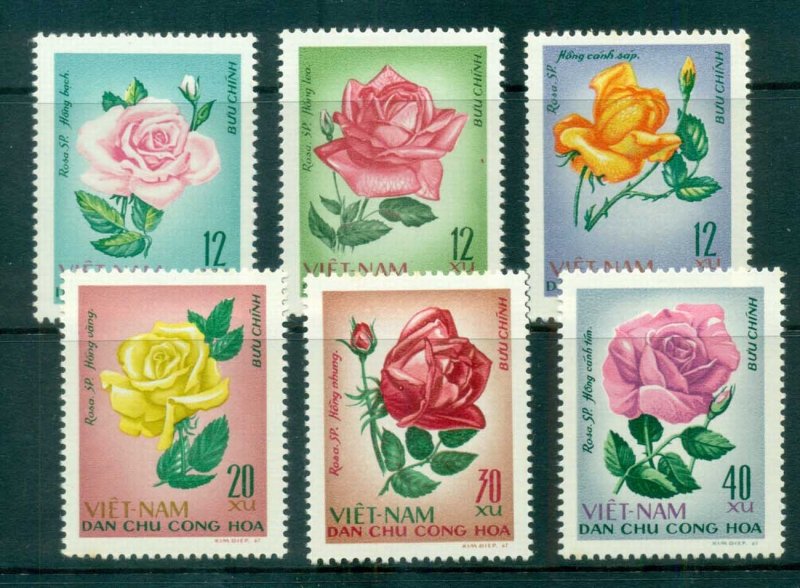 Vietnam North 1968 Roses MUH lot83695