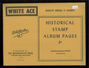 White Ace Stamp Album Pages Communications Topical Blank Pages Pack of 12