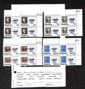 Tonga Niuafo'ou Postage Stamp, #125-128 Mint NH Blocks, 1990