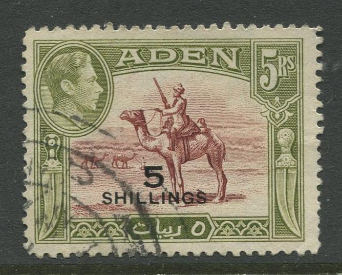STAMP STATION PERTH Aden #45 - KGVI Definitive Overprint 1951  Used  CV$12.00.