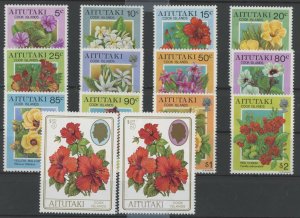 Aitutaki #489-502 Unused Single (Flowers)