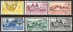 Spanish West Africa 7, 9-13 used, CTO.  Partial set,  1950.  (S1418)