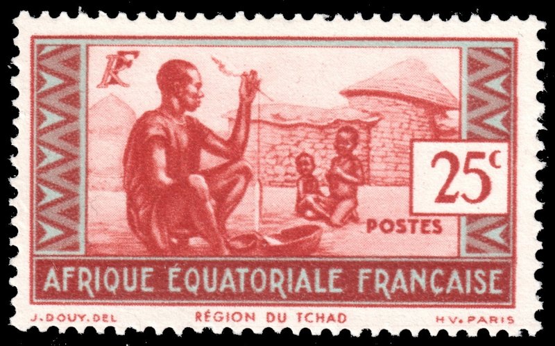 French Equatorial Africa #41  MNH - People of Chad (1937)