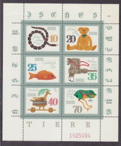 Germany DDR 2231 MNH 1981 Children's Toys Mini Sheet of 6 Very Fine