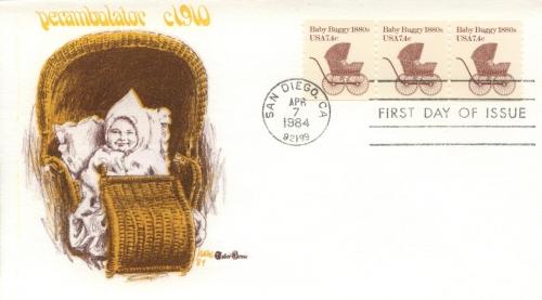 1984 Baby Buggy 1880s (Scott 1902) Tudor House FDC