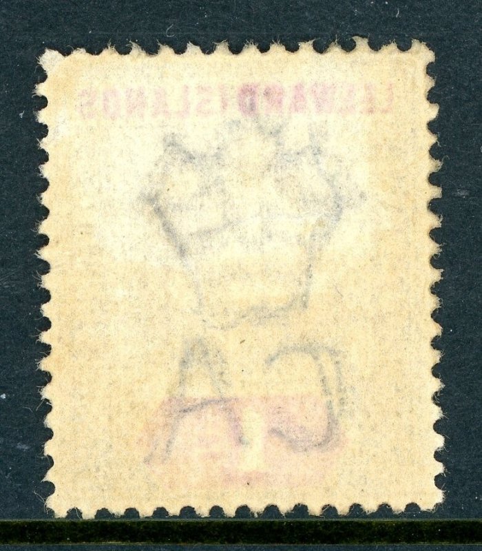Leeward Islands 1902 British KEVII 1d Violet & Carmine Sc #21 VFU R909 ⭐⭐⭐⭐⭐
