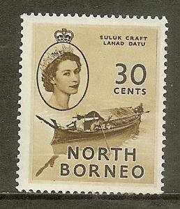 North Borneo, Scott #270, 30c Queen Elizabeth II, MNH