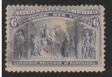 U.S. Scott #234-235 Columbian Stamp - Used Set of 2