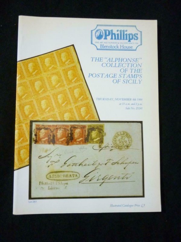 PHILLIPS AUCTION CATALOGUE 1994 SICILY 'ALPHONSE' COLLECTION