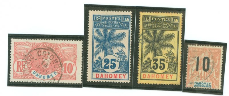 Dahomey #21/23/25/38 Used Single