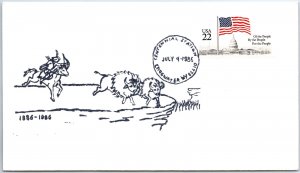 US SPECIAL PICTORIAL POSTMARK COVER CENTENNIAL OF CHUGWATER WYOMING 1986