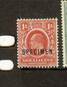 SOMALILAND  ((P1701B)  1A  S59S  SPECIMEN   MOG    MOG