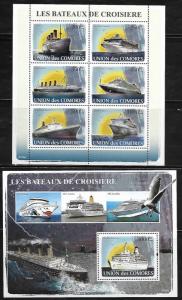 Comoro Islands 1011-12 Ships Mint NH