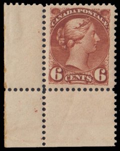 Canada #43, SUPERB-NH single corner margin. Never seen better copy