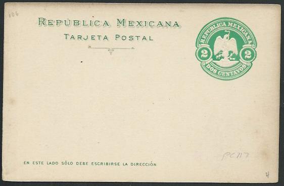 MEXICO Early 2c postcard unused - with advertising.........................66202