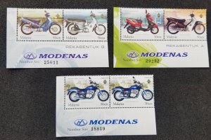 *FREE SHIP Malaysia Motorcycles & Scooter 2003 (stamp plate) MNH *O/P *rare
