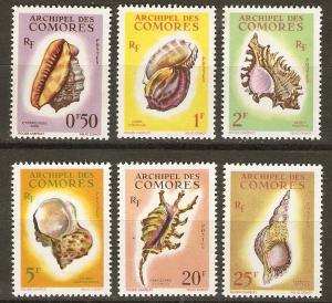 Comoro Islands 48-53 MNH VF 1962 SCV $84.90