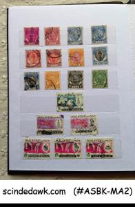 COLLECTION OF MALAYSIA STAMPS FROM 1953 IN SMALL STOCK BOOK - 140 STAMPS