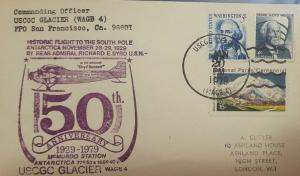 L) 1979 USA, ANTARCTIC, 50TH ANNIVERSARY  MC MURDO STATION ANTARCTICA, AIRPLANE