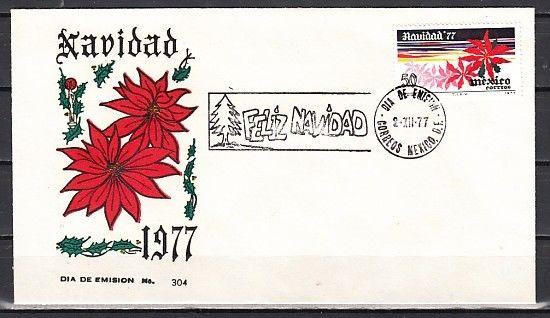 Mexico, Scott cat. 1159. Christmas 1977, Flower on a First day cover. ^