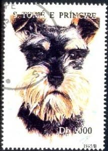 Dog, Airedale Terrier, S. Tome & Princeipe stamp used