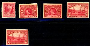 U.S. #367, 370-373 MINT OG NH SET