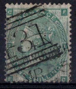 GB 1862 1s deep green sg89, couple short perfs otherwise very fine used cat £5