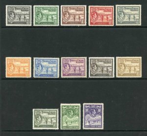 Turks and Caicos Is SG194/205 M/M (no 2/- and top values toned)