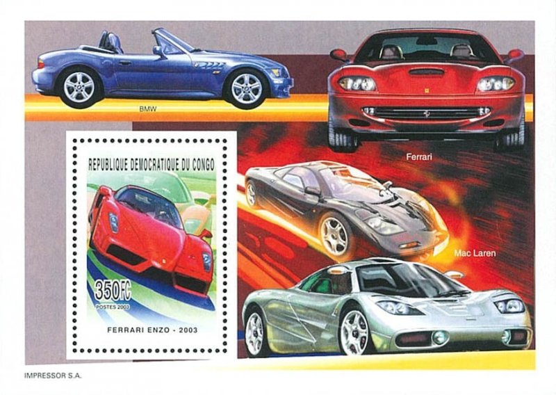 Democratic Republic of The Congo 2003 Imperf. History Automobile (2003) F
