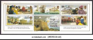 GUERNSEY - 1993 350th ANNIVERSARY OF CASTLE CORNET SEIGE MIN/SHT MNH