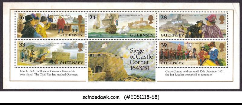 GUERNSEY - 1993 350th ANNIVERSARY OF CASTLE CORNET SEIGE MIN/SHT MNH