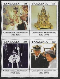 TANZANIA SG1514a 1993 ANNIVERSARY OF CORONATION MNH