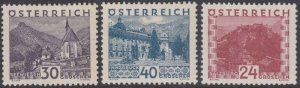 AUSTRIA Sc # 332,4,5 MINT PART SET, VARIOUS AUSTRIAN SCENES