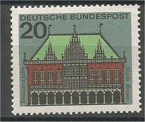GERMANY, 1955, MNH 20pf, Bonn State Capitals Scott 878