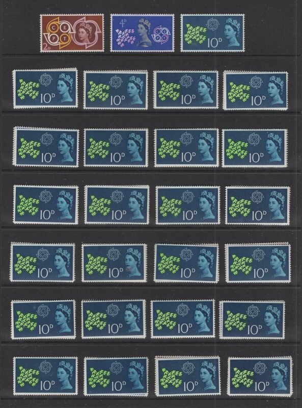 GB #382-84 (1961 Europa set) VFMNH x  25 sets CV $18.75