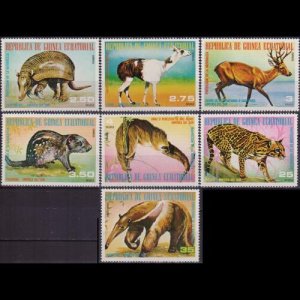 EQUATORIAL GUINEA 1977 - Scott# 77114-20 S.America Fauna Set of 7 NH