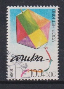 Aruba  #B15 used 1988 children`s toys  100c  kite