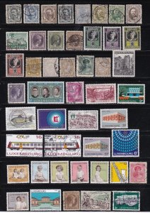 Luxembourg stamps x 47, mint & used,  CV $37.25