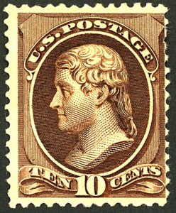 U.S. #209 MINT OG HR CREASES THIN